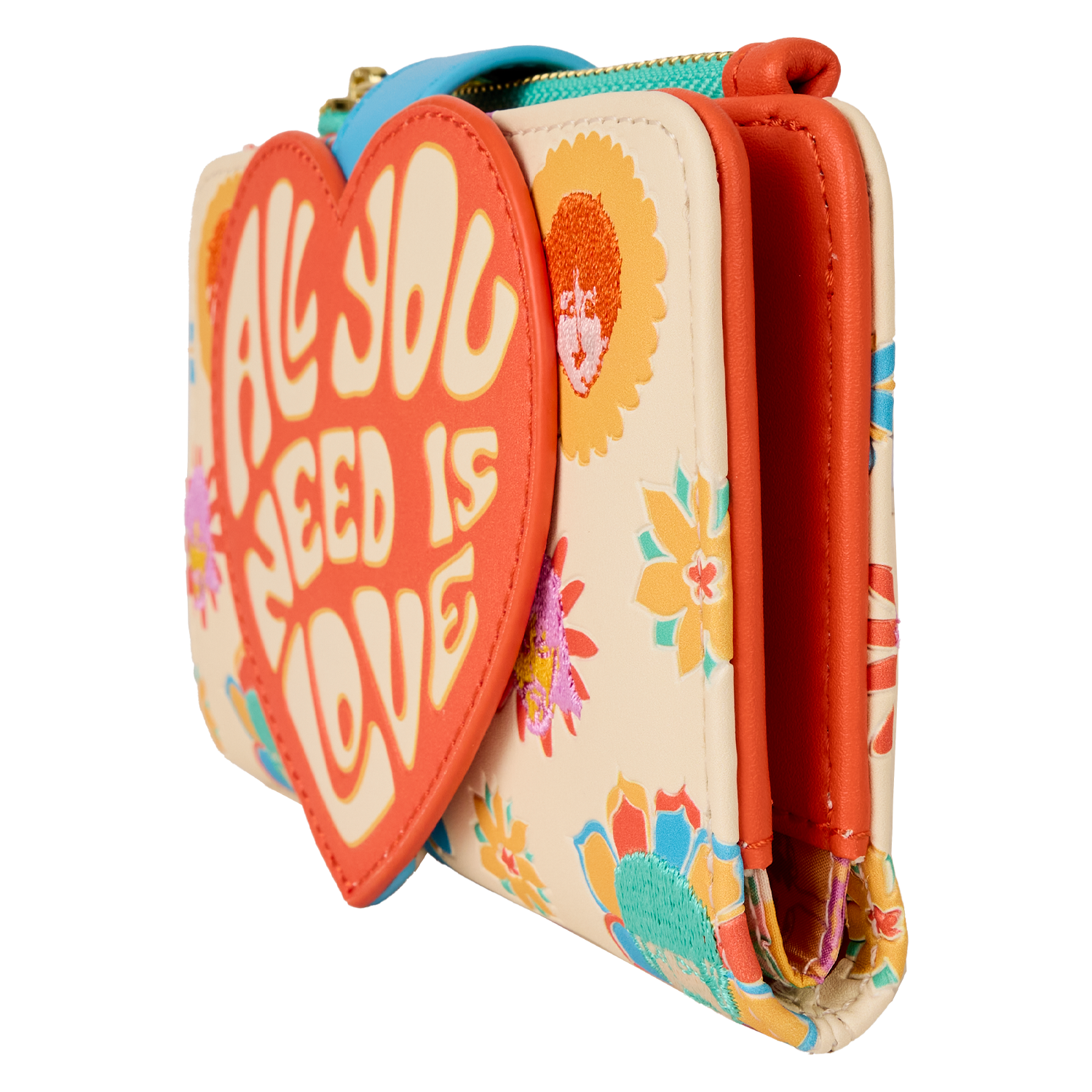 The Beatles x Loungefly All You Need Is Love Flap Wallet Side