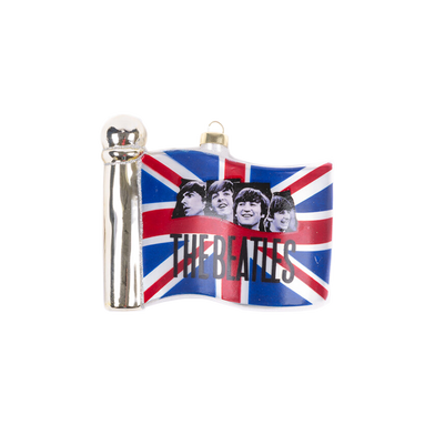 The Beatles x kat + annie British Flag Ornament Front 