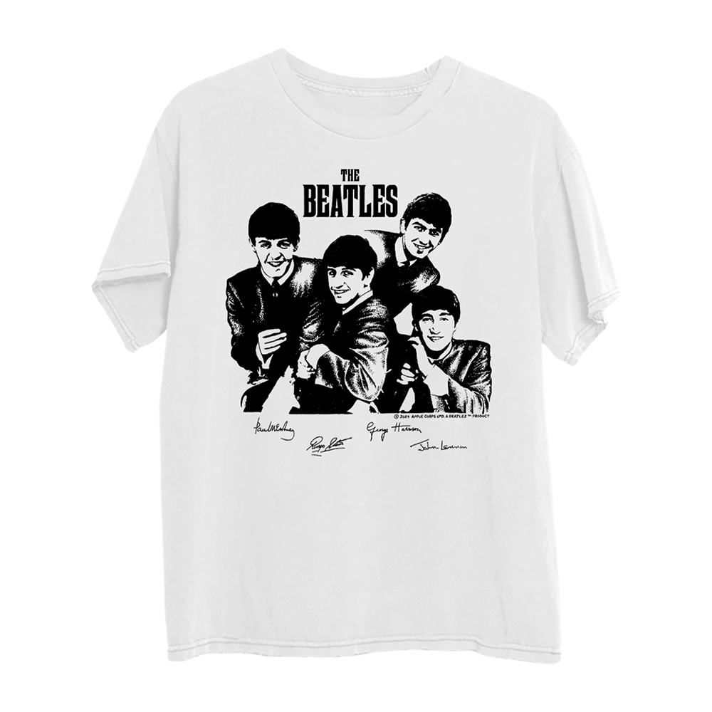 T-Shirt Ufficiale The Beatles - Logo Diamante Hollywood Bowl, Unisex-Adulto, Cotone Nero