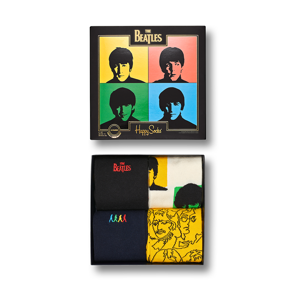 The Beatles x Happy Socks 4-Pack Gift Set Open Box