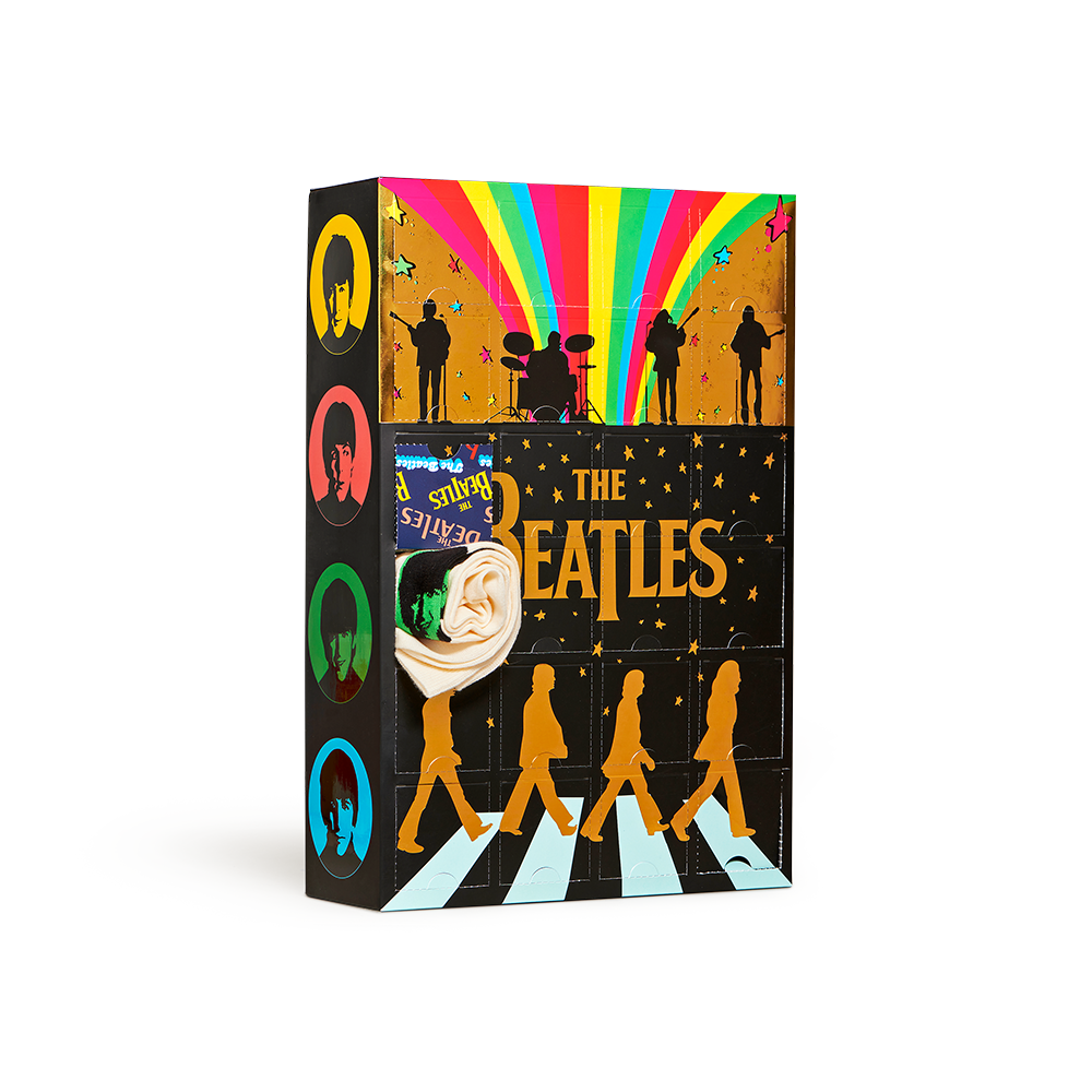 The Beatles x Happy Socks Collector’s 24-Pack Gift Set Front Open