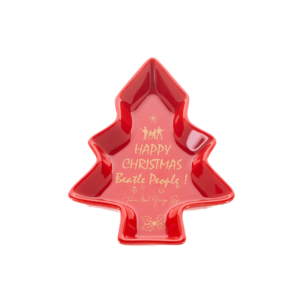 The Beatles Holiday Tree Shaped Ceramic Treat Tray