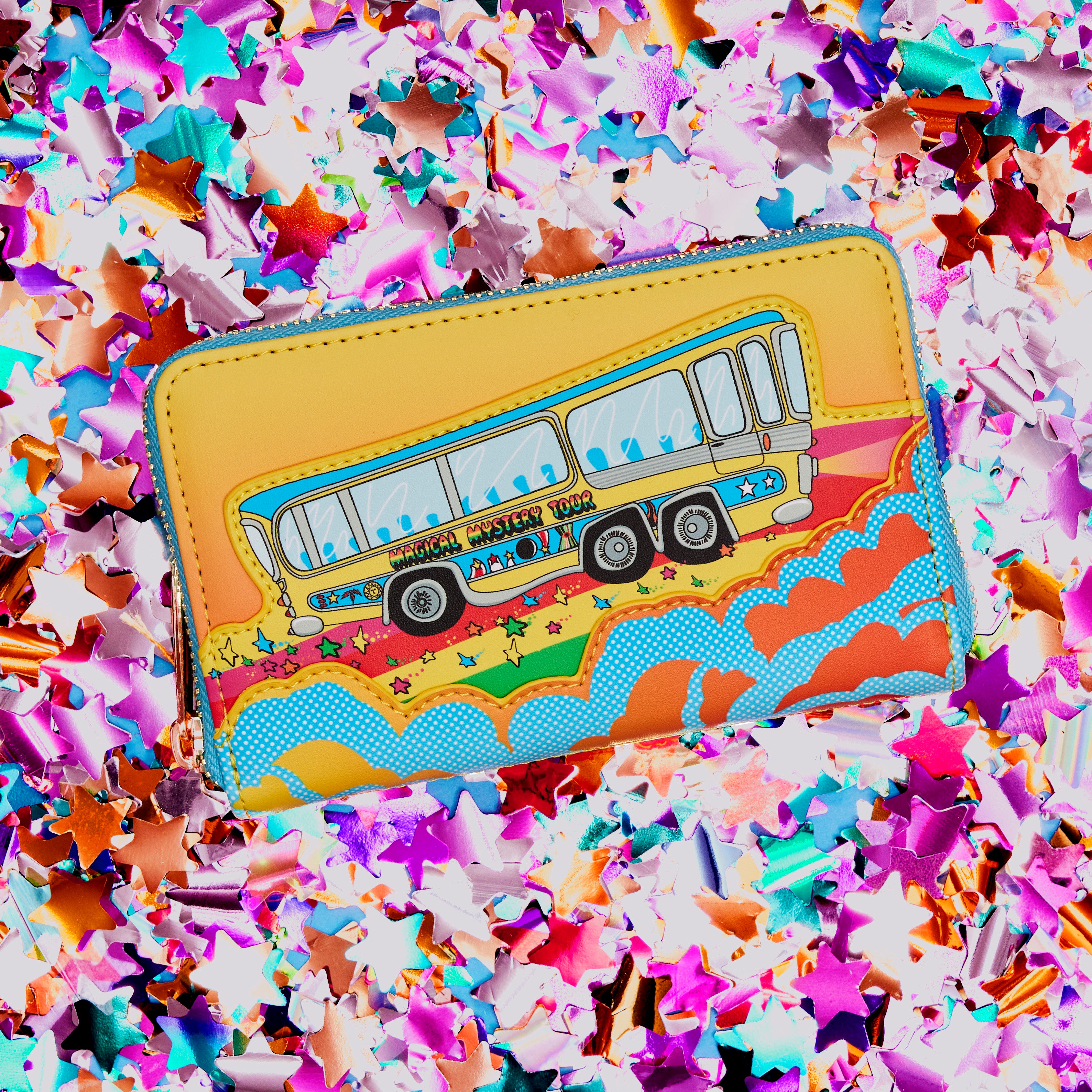 The Beatles x Loungefly Magical Mystery Tour Bus Zip Around Wallet Lifestyle