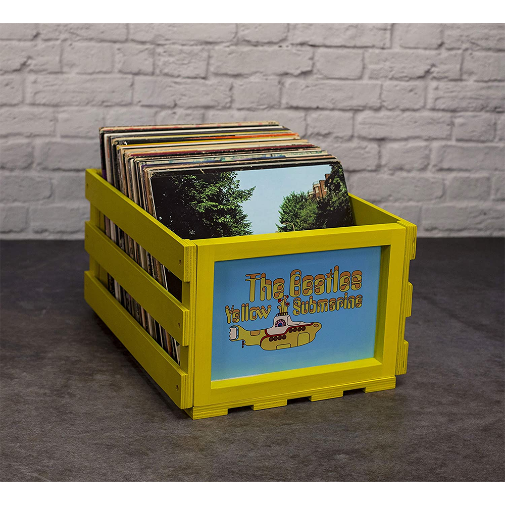 Crosley x The Beatles Yellow Submarine Record Storage Crate Lifestyle 2