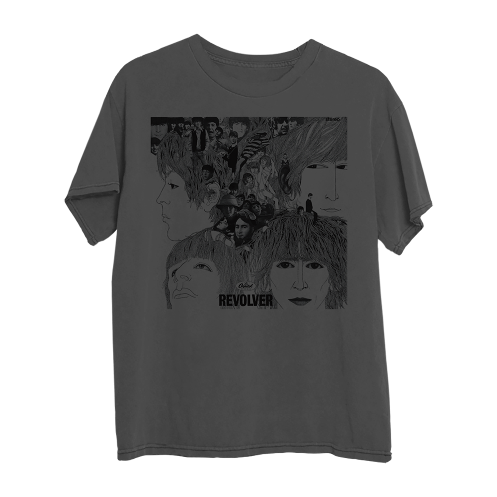 Revolver Album Grey T-Shirt – The Beatles Official Store