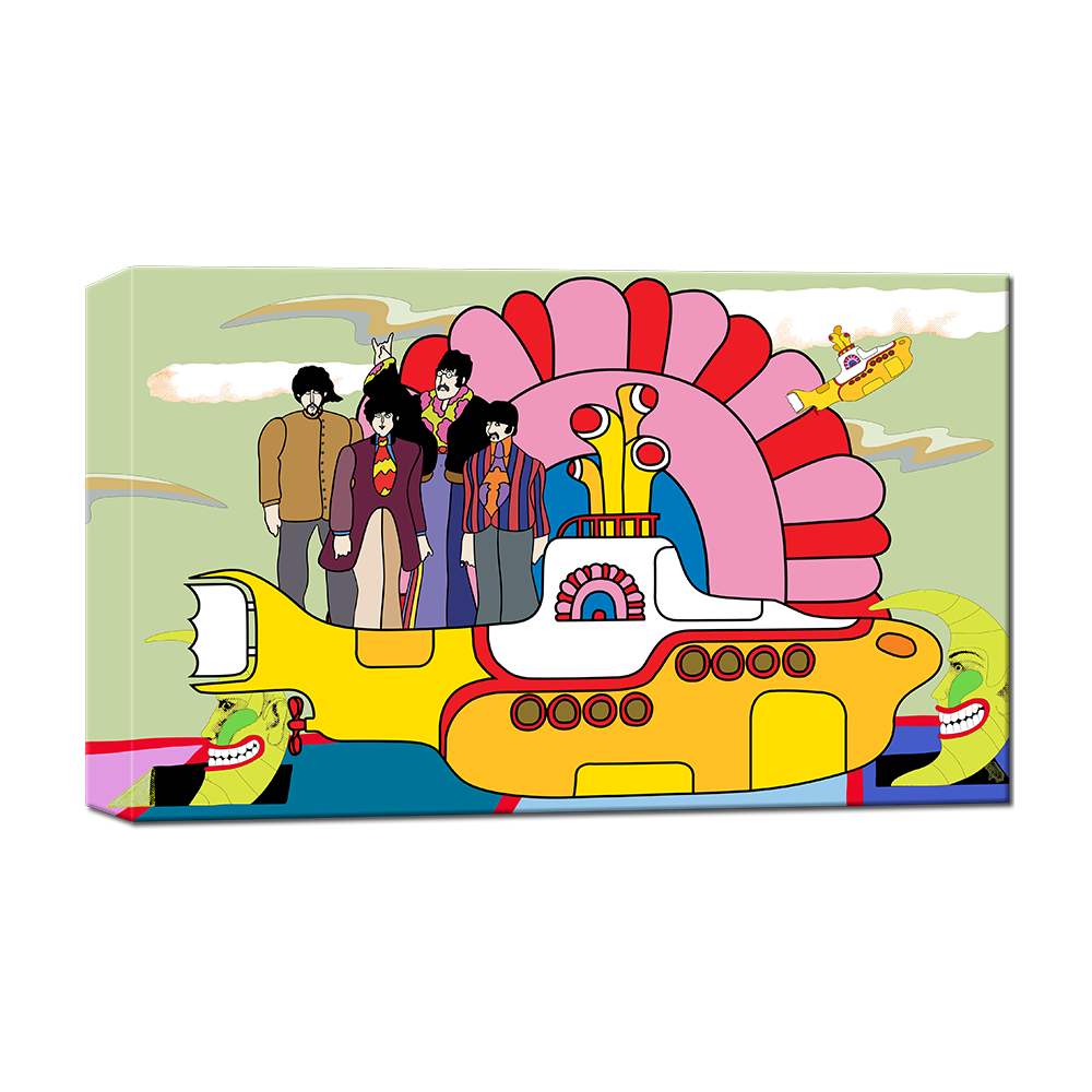 Beatles x DenniLu "Yellow Submarine" “Beatles Over The Headlands” Canvas