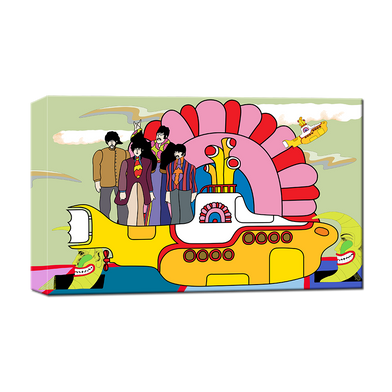 Beatles x DenniLu "Yellow Submarine" “Beatles Over The Headlands” Canvas