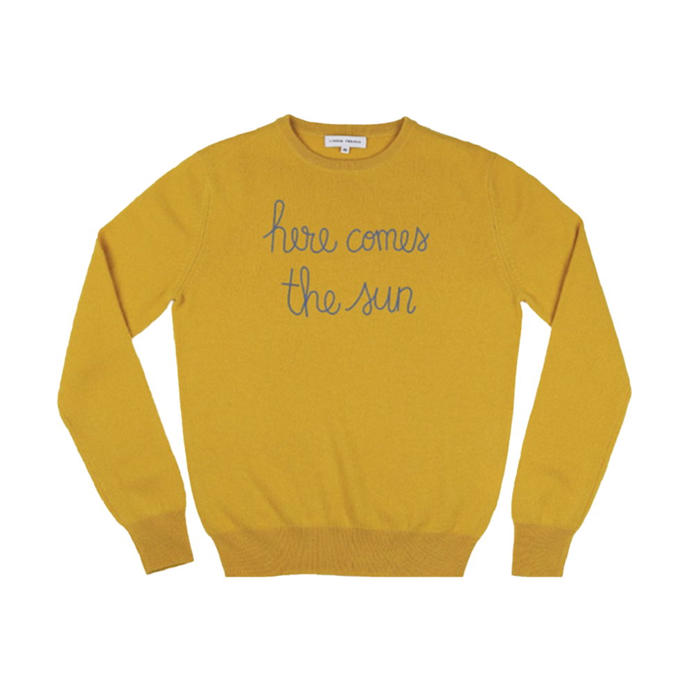 The Beatles x LINGUA FRANCA Here Comes The Sun Sweater