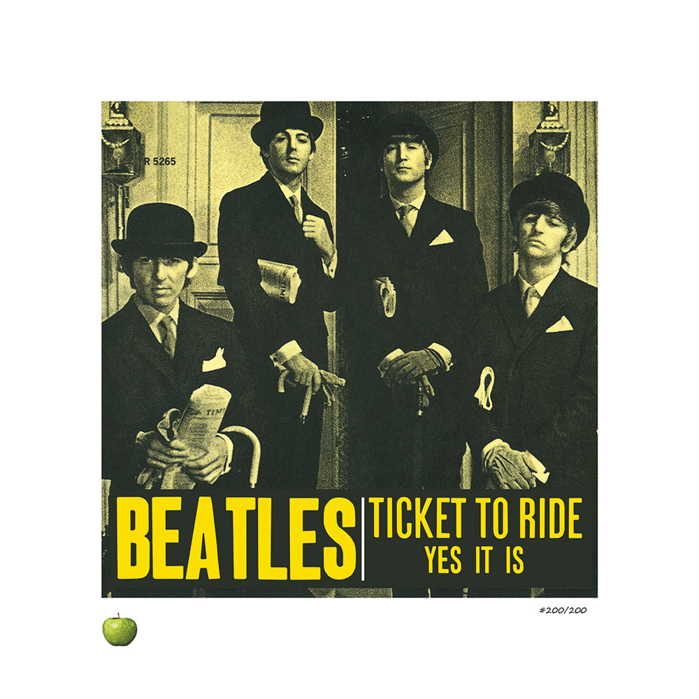 The Beatles x DenniLu "Ticket To Ride" Unframed