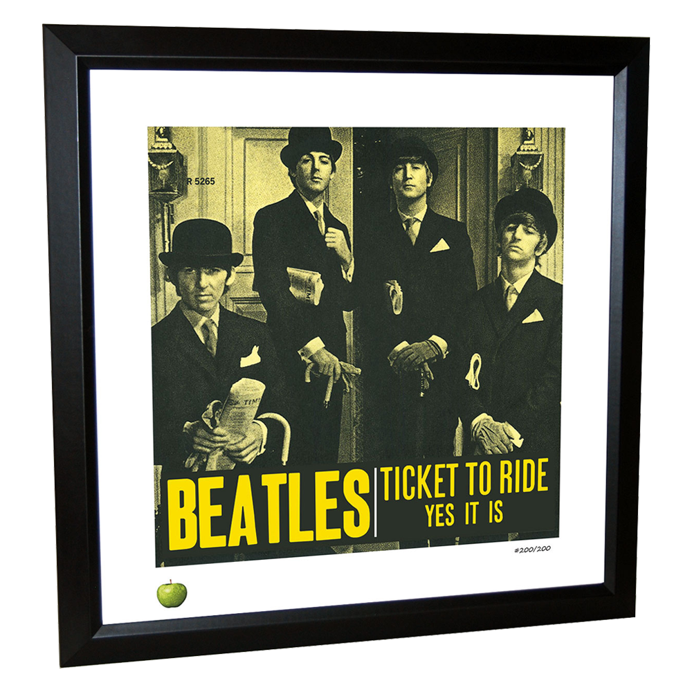 The Beatles x DenniLu "Ticket To Ride" Framed