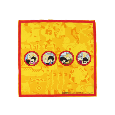 The Beatles x Section 119 "Yellow Submarine" Heads Pocket Square Img. 1