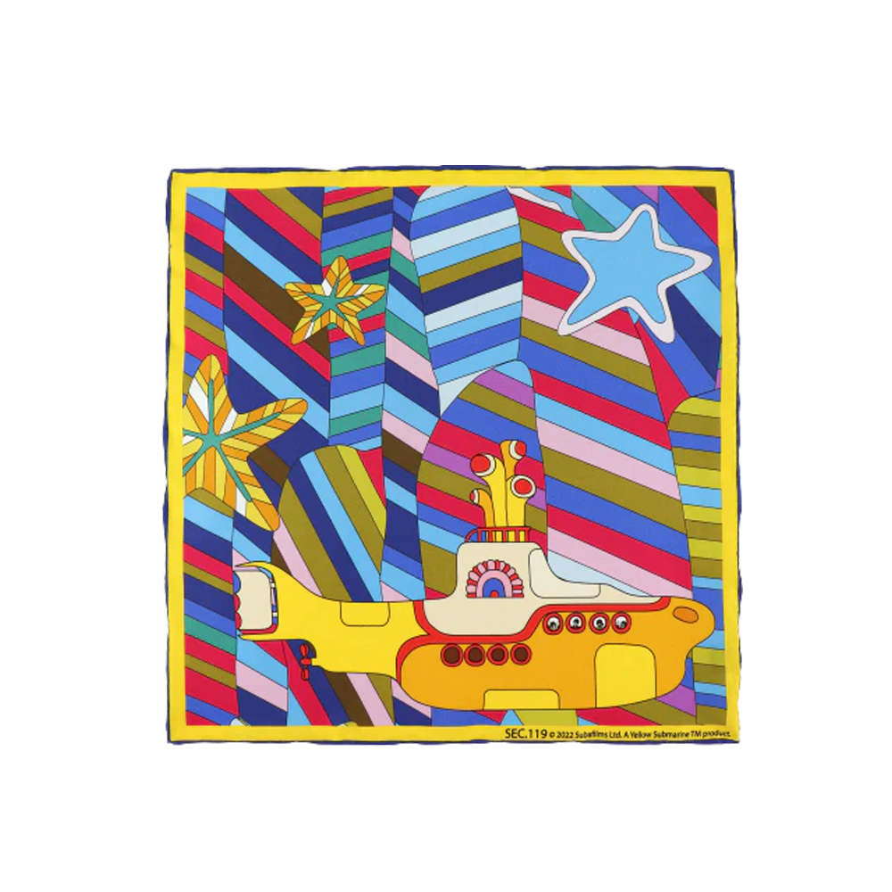 The Beatles x Section 119 Yellow Submarine Pocket Square Img. 1