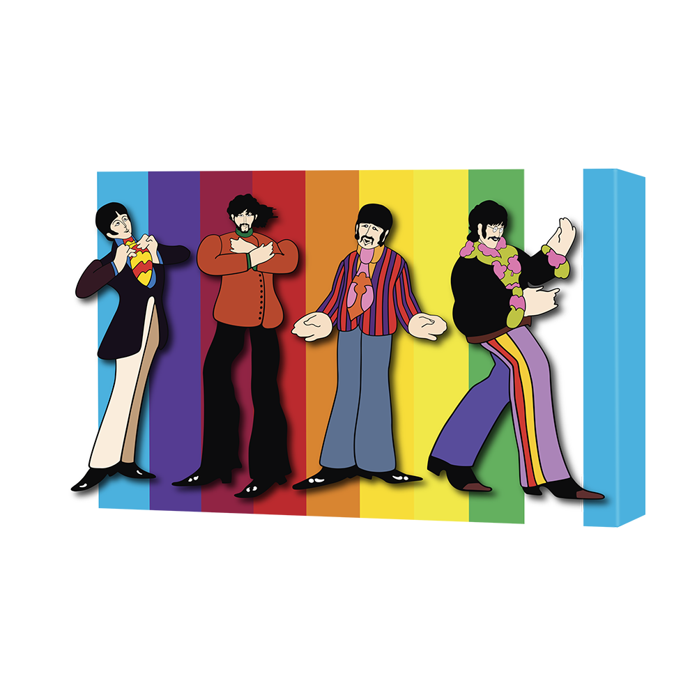 Beatles x DenniLu "Yellow Submarine" “Rainbow Beatles” Canvas